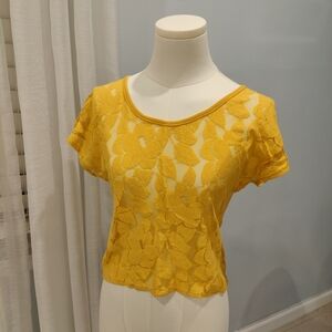 Yellow Lace Women's Top